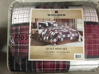 Woolrich King Size 3 Piece Mini Quilt Set.