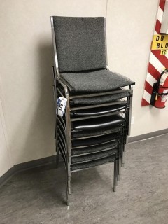 Lot of 9 Stacking Chairs.