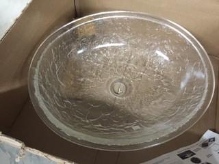 Oval Glass Vessel Sink