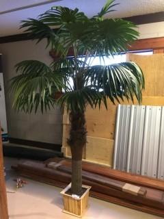 Artificial Palm Tree Decor, Approximately 7' High.