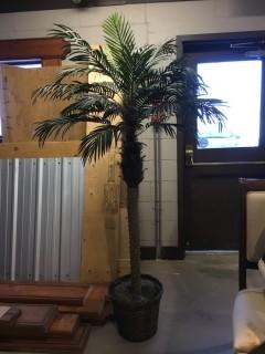 Artificial Palm Tree Decor, Approximately 6' High.