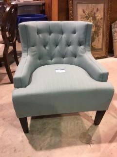 Green Fabric Arm Chair.