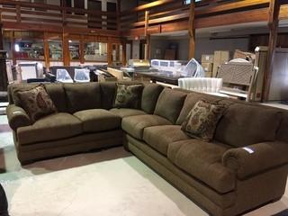 Brown Fabric 2 Piece Sectional.