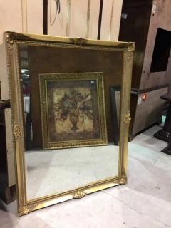 Gold Framed Mirror, 41" x 54".