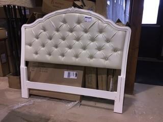 White/Beige Full Size Headboard ONLY.