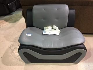 Black/Grey Modern Leather Chair.