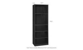 Furinno 5 Shelf Bookcase, Black.