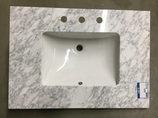 Marble Vanity Top, 31" x  22".