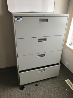 4-drawer Lateral Filing Cabinet w/ Whiteboard.