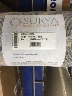 Surya Rug Nova, Blue, 5'2" x 7'6".