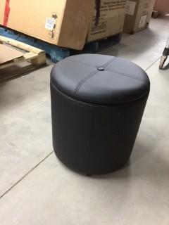 Black Storage Foot Stool.