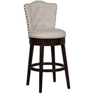 Edenwood Swivel Barstool, Cream color Fabric.