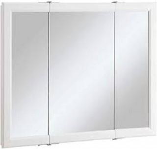 Tri View Medicine Cabinet, White.