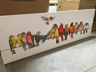 5ftx20" Canvas Birds on a Wire Art.