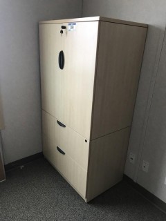 2-drawer Lateral Filing Cabinet w/ 2-door Cabinet.