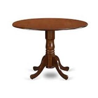 East West Furniture Dublin Round Table with 2 Drop Leaves.