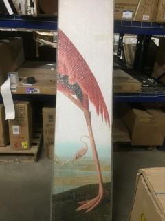 Set of (3) Flamingo Canvas Wall Art,  each Canvas 70 3/4" H x 15 1/2".