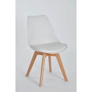 Set of (4) Frankfurt White Dining Chairs.