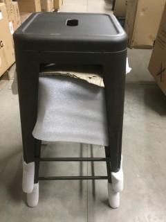 Lot of (2) Metal Bar Stools, 24" High.