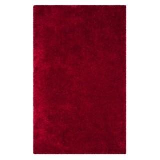 Safavieh Luxe Red Shag Rug, 4' x 6'.