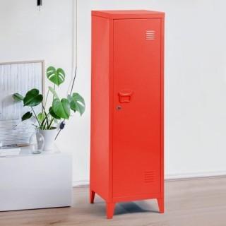 Red Metal Locker, 38x38x137cm.