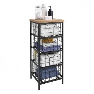 Metal Drawer Cabinet with Wood Top, AHW802AS1.