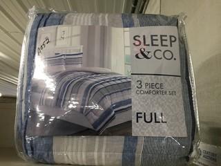 Sleep & Co. Full Size 3 Piece Comforter Set.