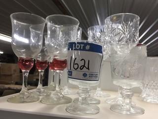 Lot of Assorted Wine Glasses.