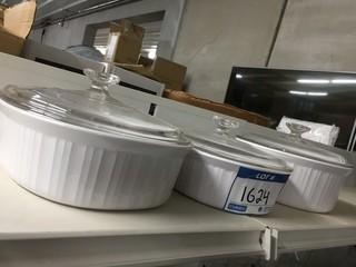 Set of (3) Corningware Casserole Dishes.