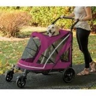 No Zip Expedition Pet Stroller, Purple, 35"(L) x 23"(W) x 24"(H).