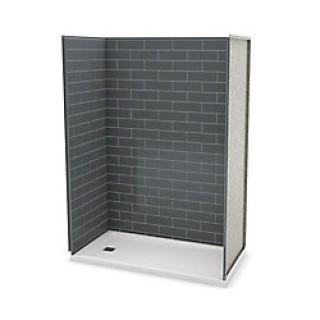 Metro Thunder Grey Tub Shower Wall Kit, 60" x 30" x 60".