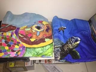 Set of (2) Turtle Fantasy Velour Beach Towel.