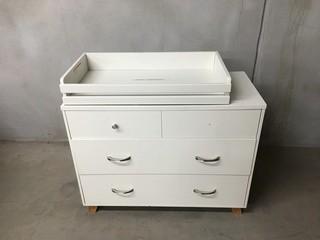 42"x33"x19" 3 Drawer Dresser W/Changing Table