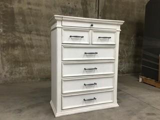 38"x4'x18" 6 Drawer Dresser W/Felt Lined Jewelry Drawer (Minor Surface Damage)