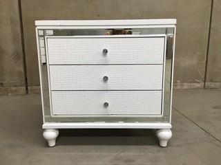 30"x30"x17 1/2" 3 Drawer Night Stand