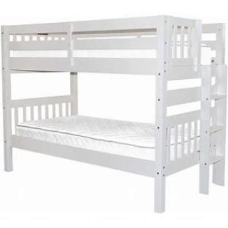 Bedz Twin Over Twin Bunk Bed (White, Missing Box 2 of 2)