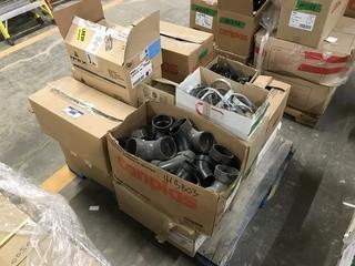 Lot of Asst. PVC Couplings, Joints, Fittings, Flanges, Pipe Hangers, etc.