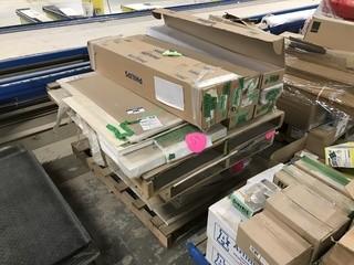 Lot of Asst. Philips Fluorescent Lighting Covers, Drywall, and Angle Brackets, etc.