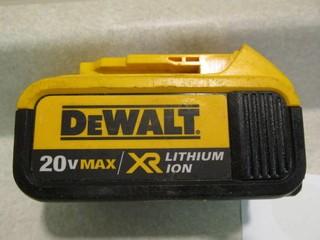 DeWalt 20 Volt Max Lithium Battery.