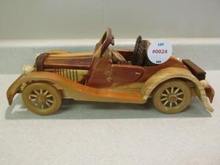 Wooden Model Car 1930 Mercedes Benz.