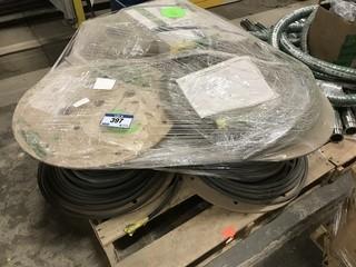 Lot of 3 Boxes of Data Cable, 2 Rolls of Copper Wire, etc.