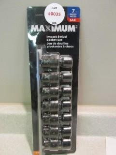 Maximum Impact Swivel Socket Set 3/8" Standard.
