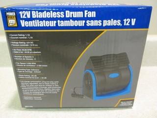 12 Volt Bladeless Drum Fan.