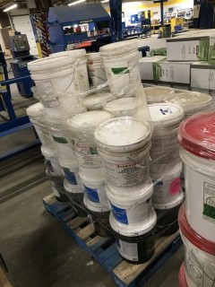 Lot of Approx. 40 Pails of Water Based Bonding Adhesive.
