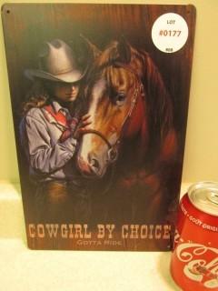 Cowgirl By Choice Sign.