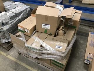 Lot of Asst. Clamp Connectors, Receptacle Covers, Set Screw Couplings, Electrical Coverings, etc.