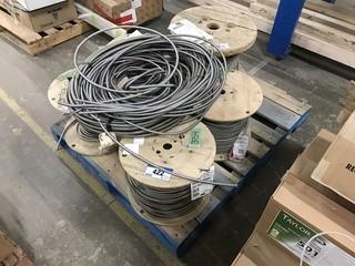 Lot of 5 Spools of Flex Hollow Cable.