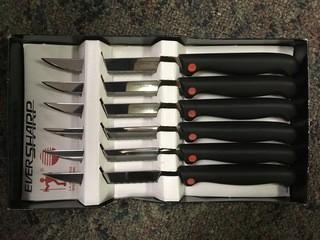 Set of (6) Henckels Eversharp Steak Knives.