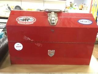 Red Metal Tool Box.