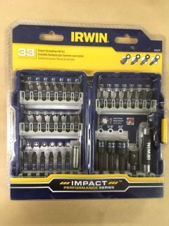 Irwin 33 Piece Impact Screwdriver Bit Set.